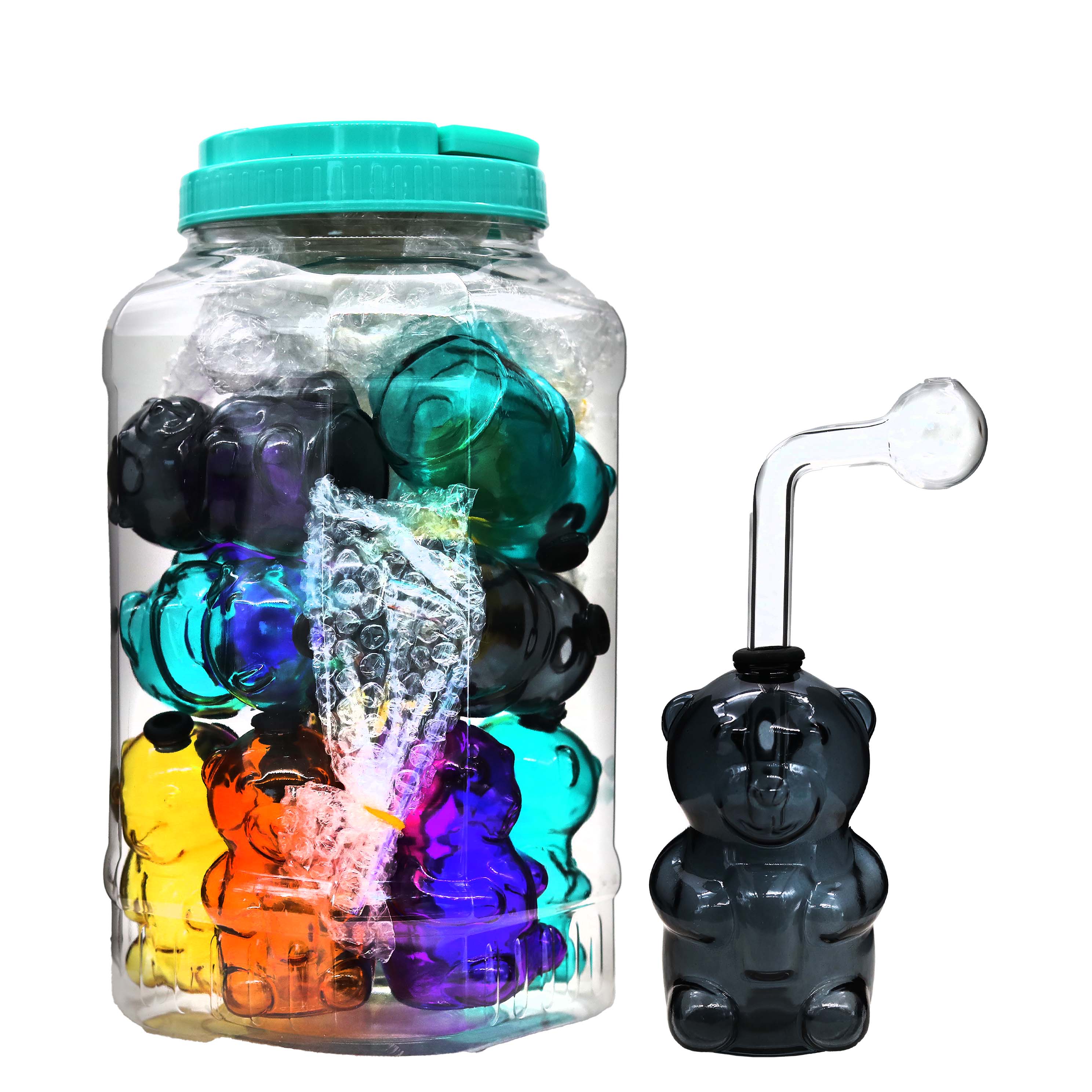 Full Color Teddy Bear Fancy Sniffer OB Waterpipe (SN-2521) | 5 inch | 12 Count Display product image